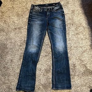 Silver boot cut jeans